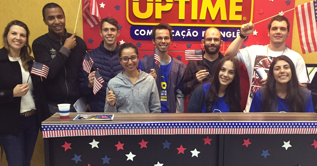 O vermelho, azul e branco tomaram conta da UPTIME Americana (SP)