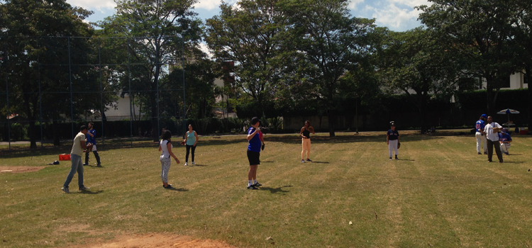 Treinamento com o time Vitória Baseball 