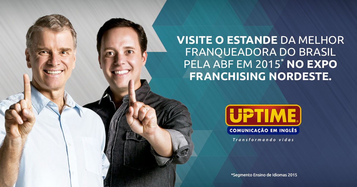 O estande da UPTIME está na rua A, número 9