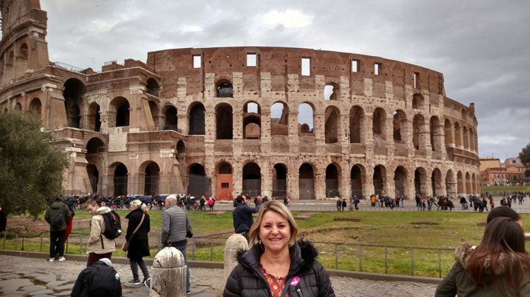 Márcia em Roma, na Itália